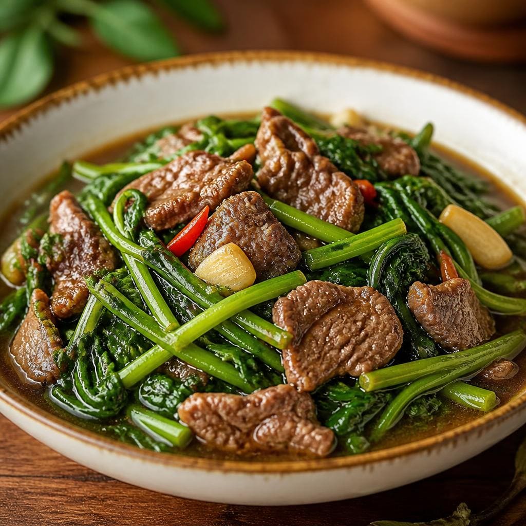 Bakmi Golek Kangkung Cah Sapi